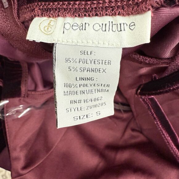 Y2K Whimsigoth Velvet Maxi Dress Size S Burgundy Prom Bling Vamp Fairy Romantic - Picture 12 of 13